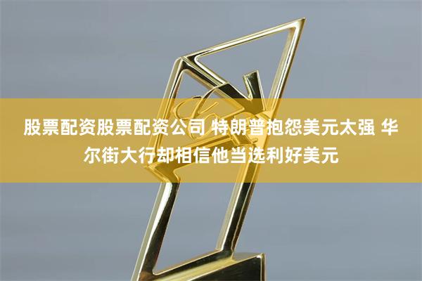 股票配资股票配资公司 特朗普抱怨美元太强 华尔街大行却相信他当选利好美元