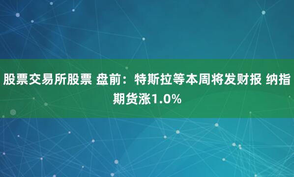 股票交易所股票 盘前：特斯拉等本周将发财报 纳指期货涨1.0%